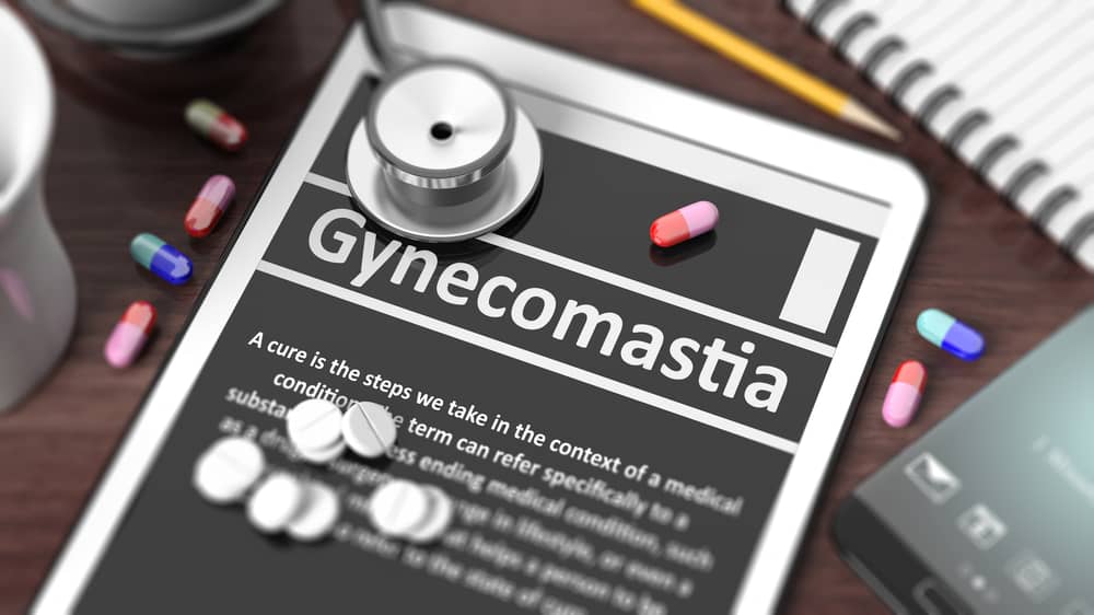 Medical paper with Gynecomastia written on it.